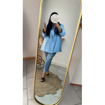 Blazer long  Bleu 🐆