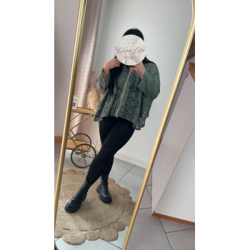Veste dentelle kaki