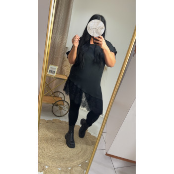 tunique noir dentelle