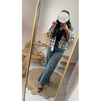 Gilet crochet 🤍noir blanc