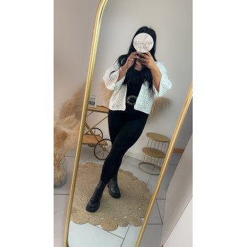 Gilet crochet blanc 🤍