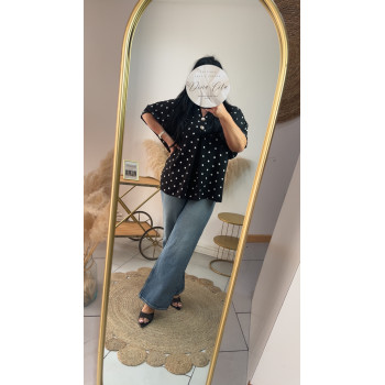 blouse petit pois Noir 🖤