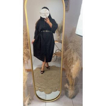 Chemise longue noir