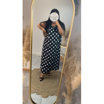 Robe petit pois noir