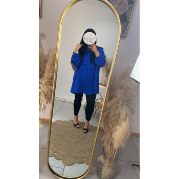 Chemisier long bleu