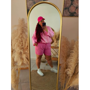 Veste effet gaz de cotton rose
