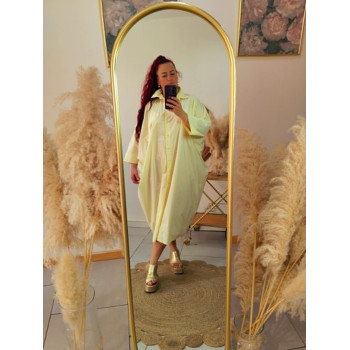 Chemise robe jaune