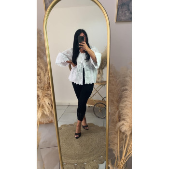 Gilet dentelle blanc