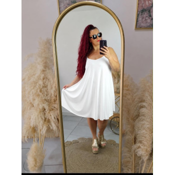 Robe bretelle blanche