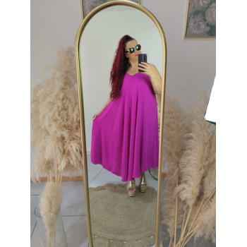 Robe bretelle rose