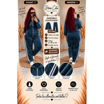 Ensemble survetement bleu